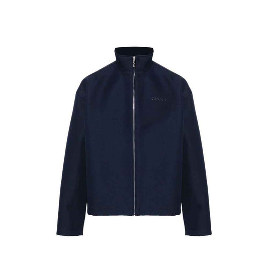 Blue Marabou Full-Length Jacket