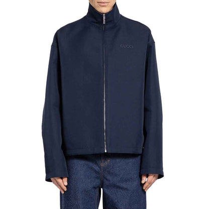 Blue Marabou Full-Length Jacket