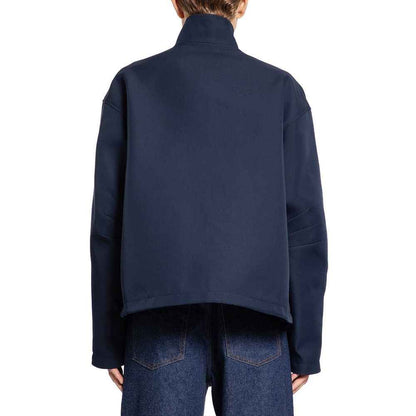 Blue Marabou Full-Length Jacket