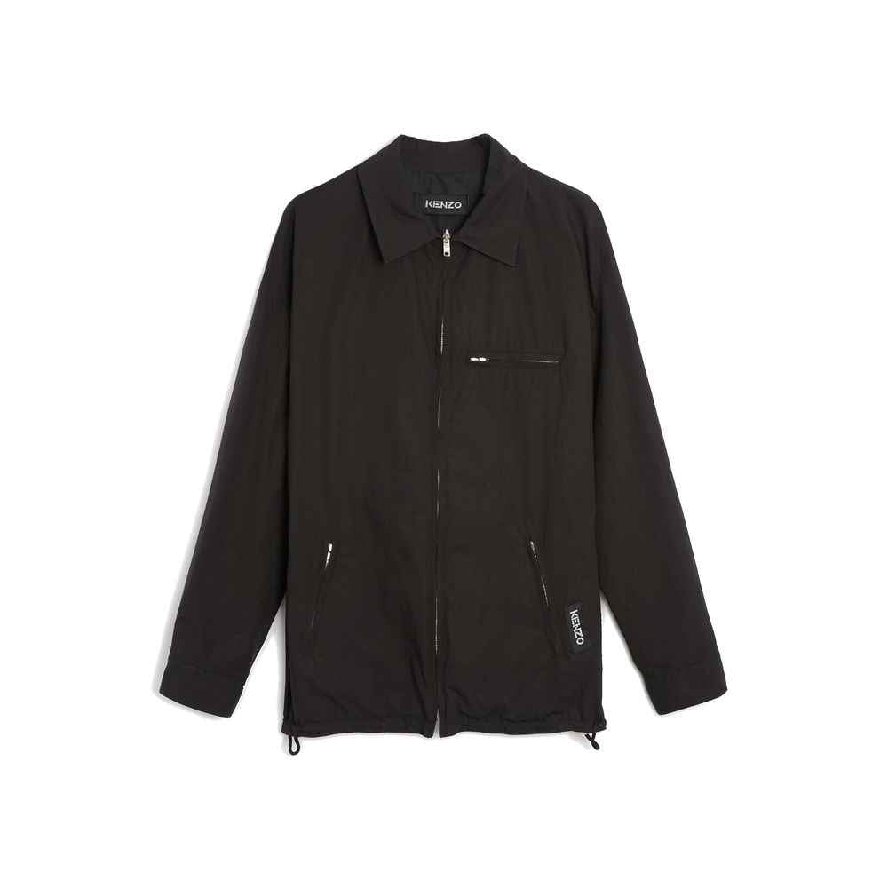 Black Cotton Shell Jacket