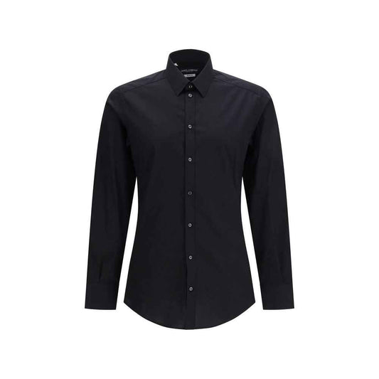 Black Cotton Dress Shirt