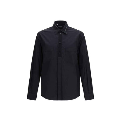 Black Cotton Dress Shirt