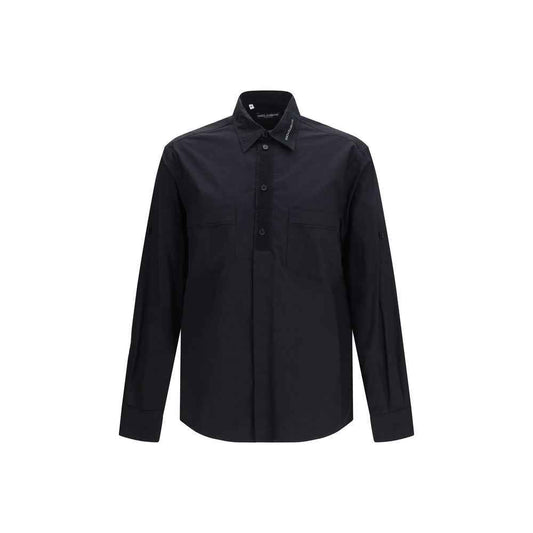 Black Cotton Dress Shirt