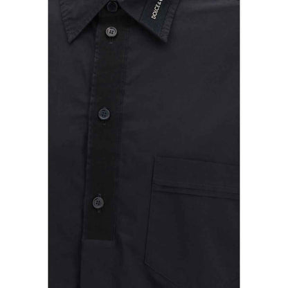Black Cotton Dress Shirt