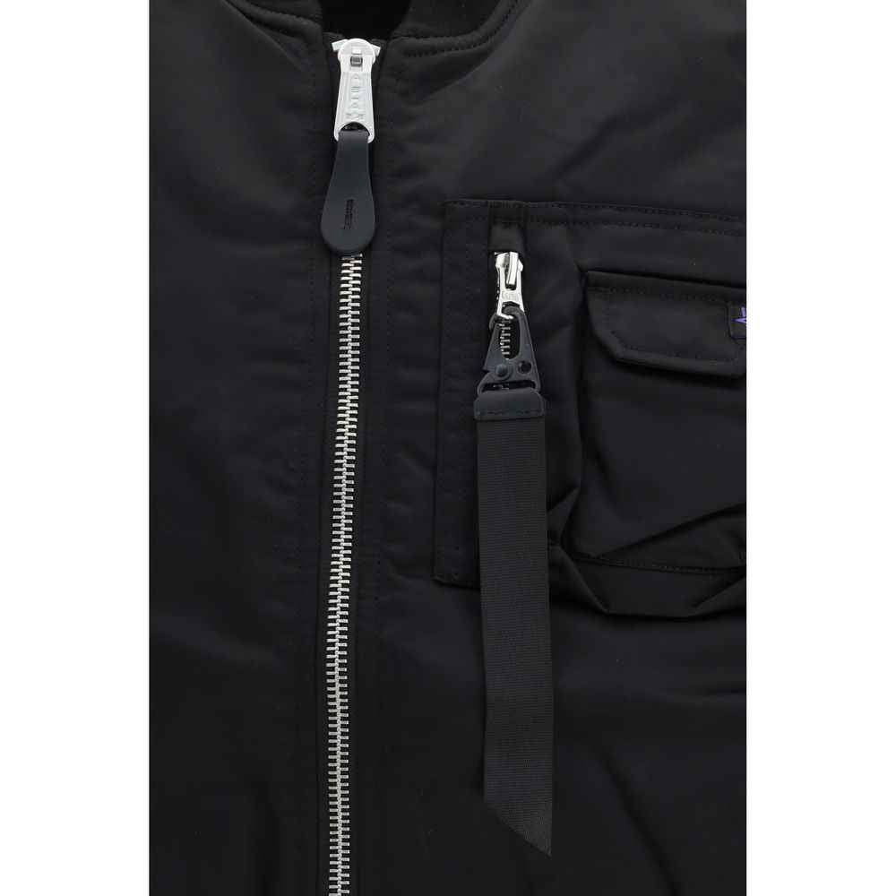 Black Nylon Jackets And Coat
