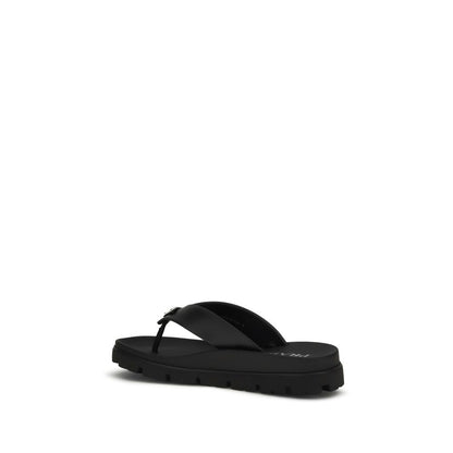 Brown Calf Leather Bos Taurus Flat Sandals