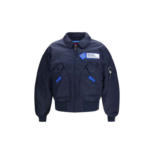 Blue Nylon Bomber