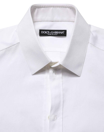 White Cotton Short Sleeves Button Down Shirt