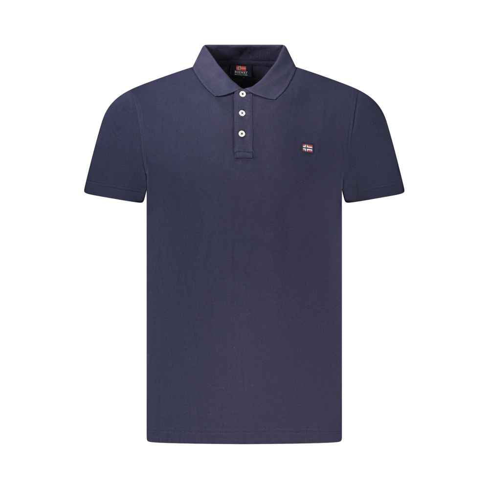 Blue Cotton Men's Polo