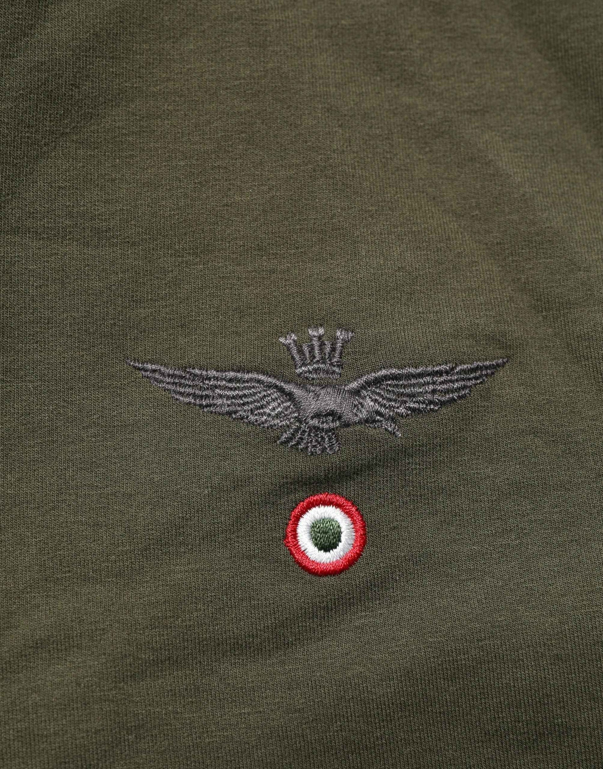 MilitaryGreen HalfZip Sweatshirt Sweater