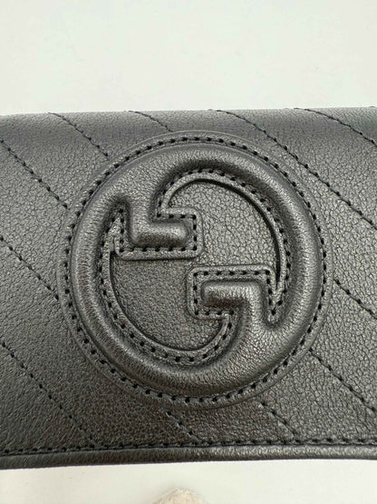 GUCCI GG BLONDIE Black Compact Wallet