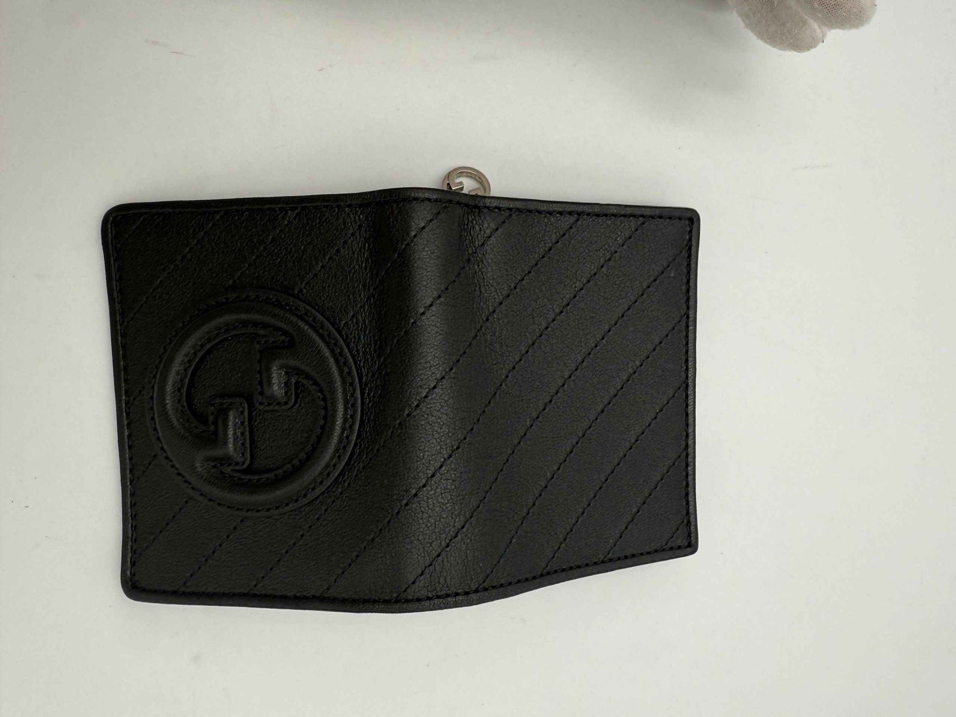 GUCCI GG BLONDIE Black Compact Wallet