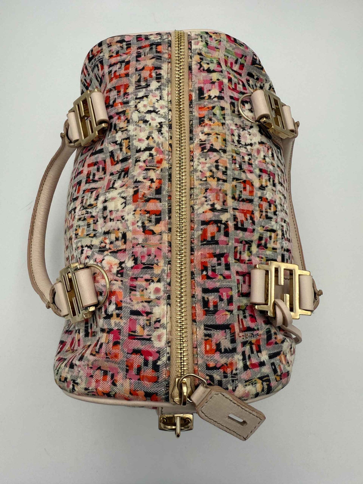 FENDI FF Canvas Fiori Handbag