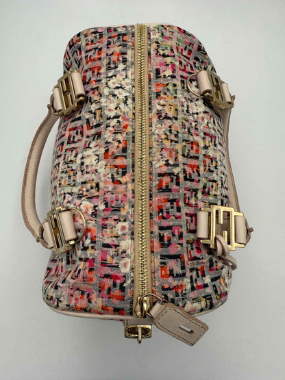 FENDI FF Canvas Fiori Handbag