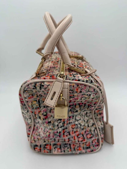 FENDI FF Canvas Fiori Handbag