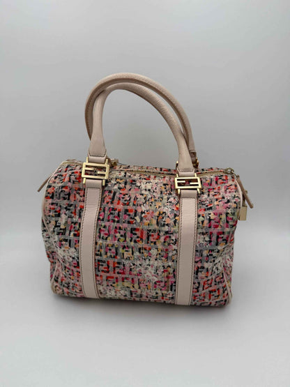 FENDI FF Canvas Fiori Handbag