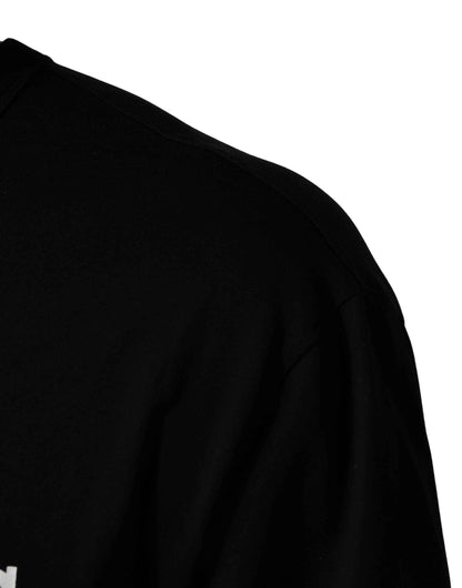 Black Camouflage Graphic Cotton Crewneck T-shirt