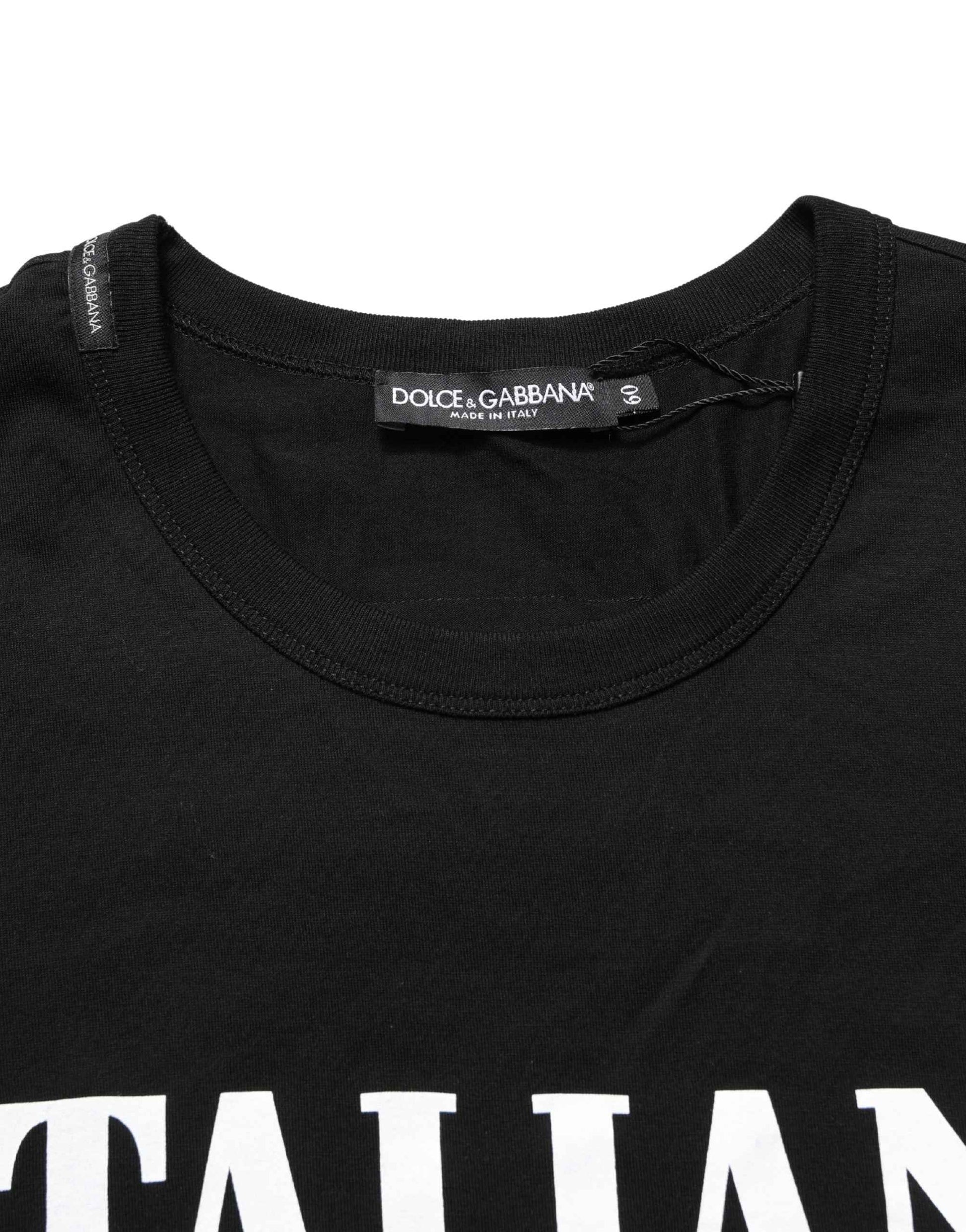 Black Camouflage Graphic Cotton Crewneck T-shirt