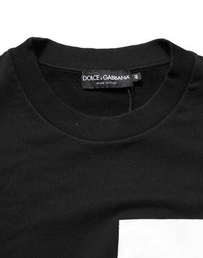 Black Logo Milano Cotton Sweatshirt Sweater
