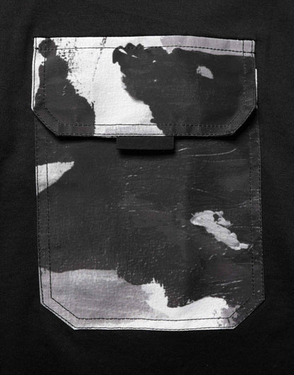 Black Camouflage Pocket Oversized T-shirt