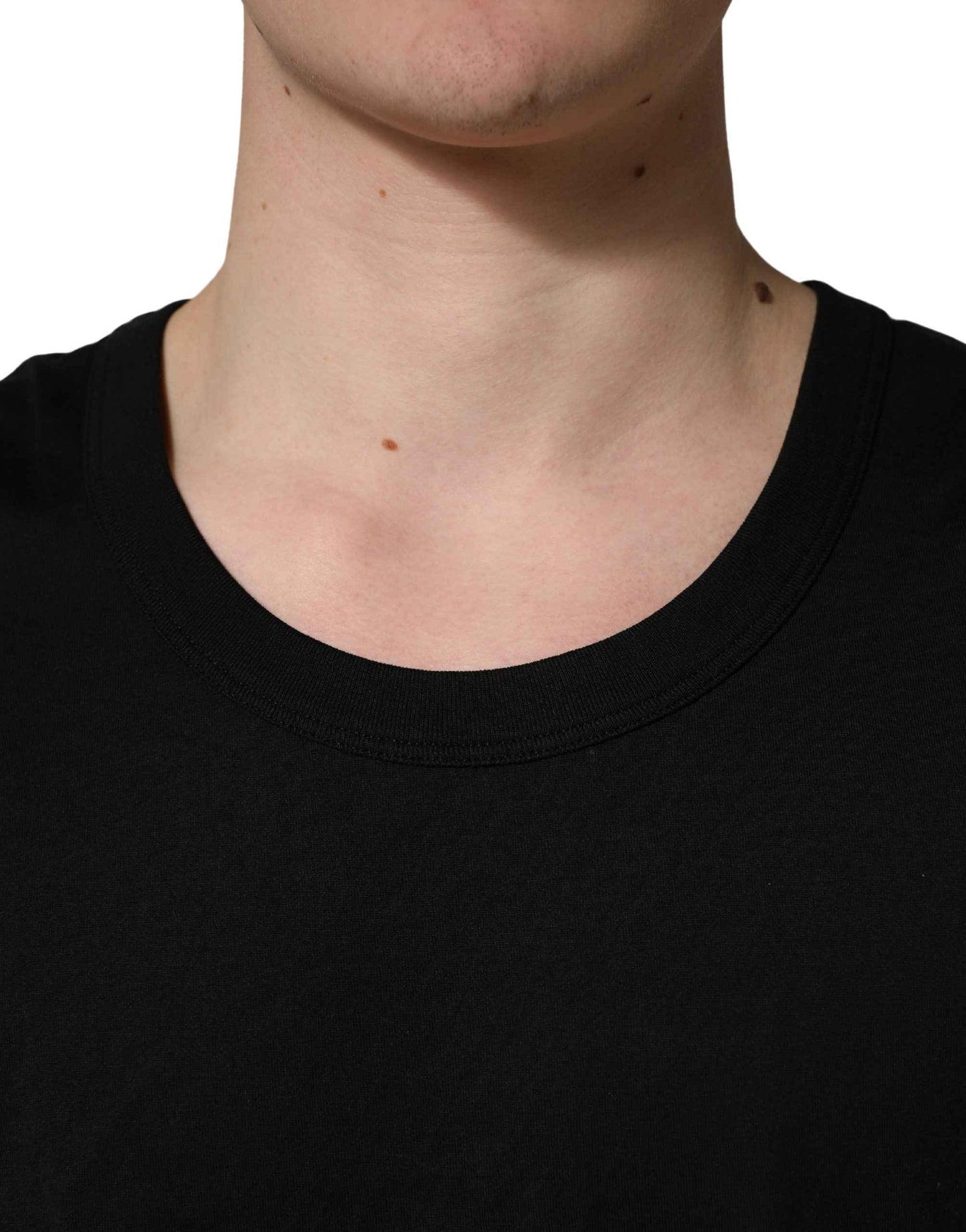 Black Cotton Sleeveless Men Tank Top T-shirt