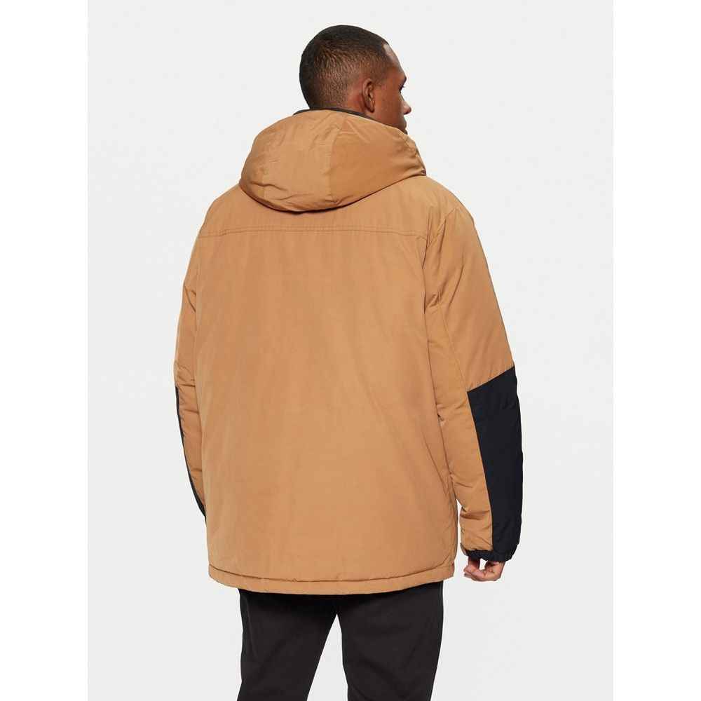 Brown Polyester Parka