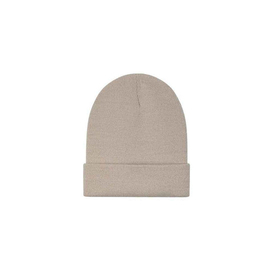 Beige Polyacrylic Beanie
