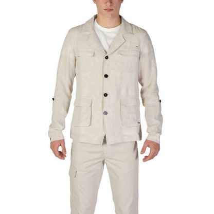 Beige Linen Blazer
