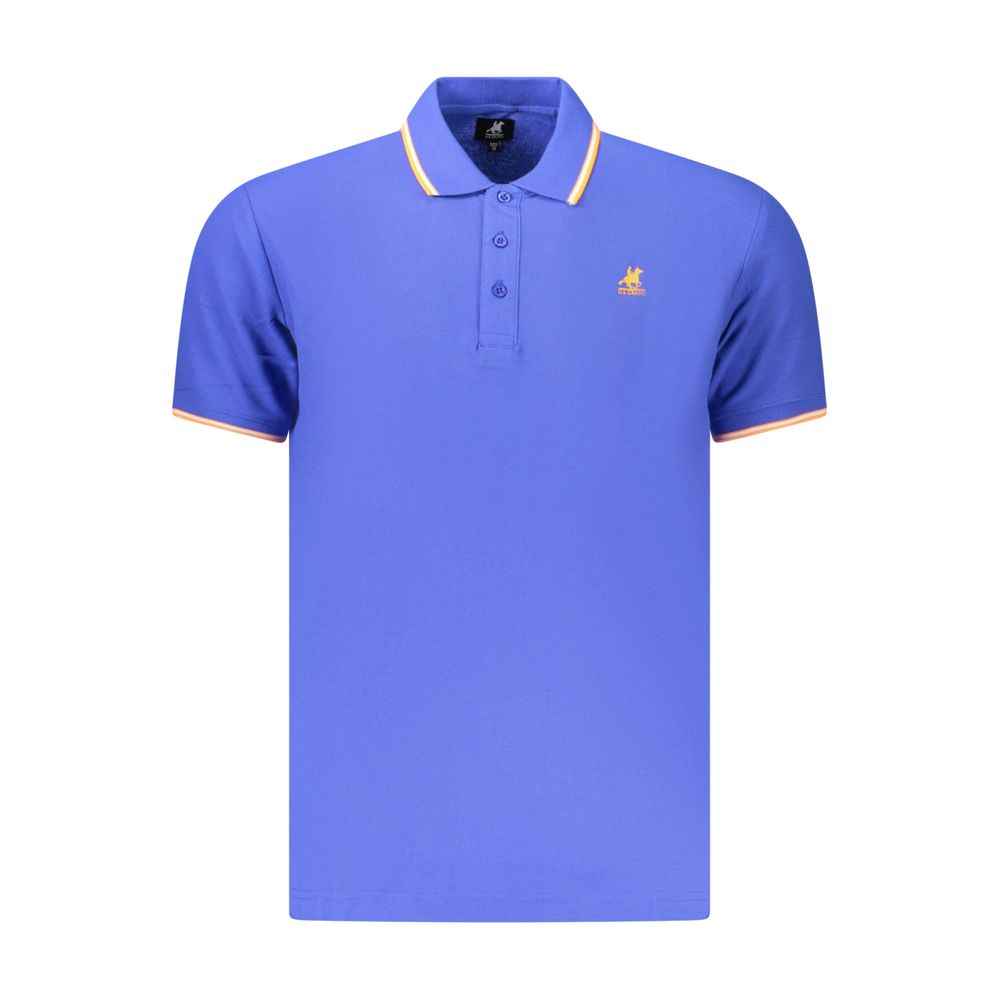 Blue Cotton Men's Polo