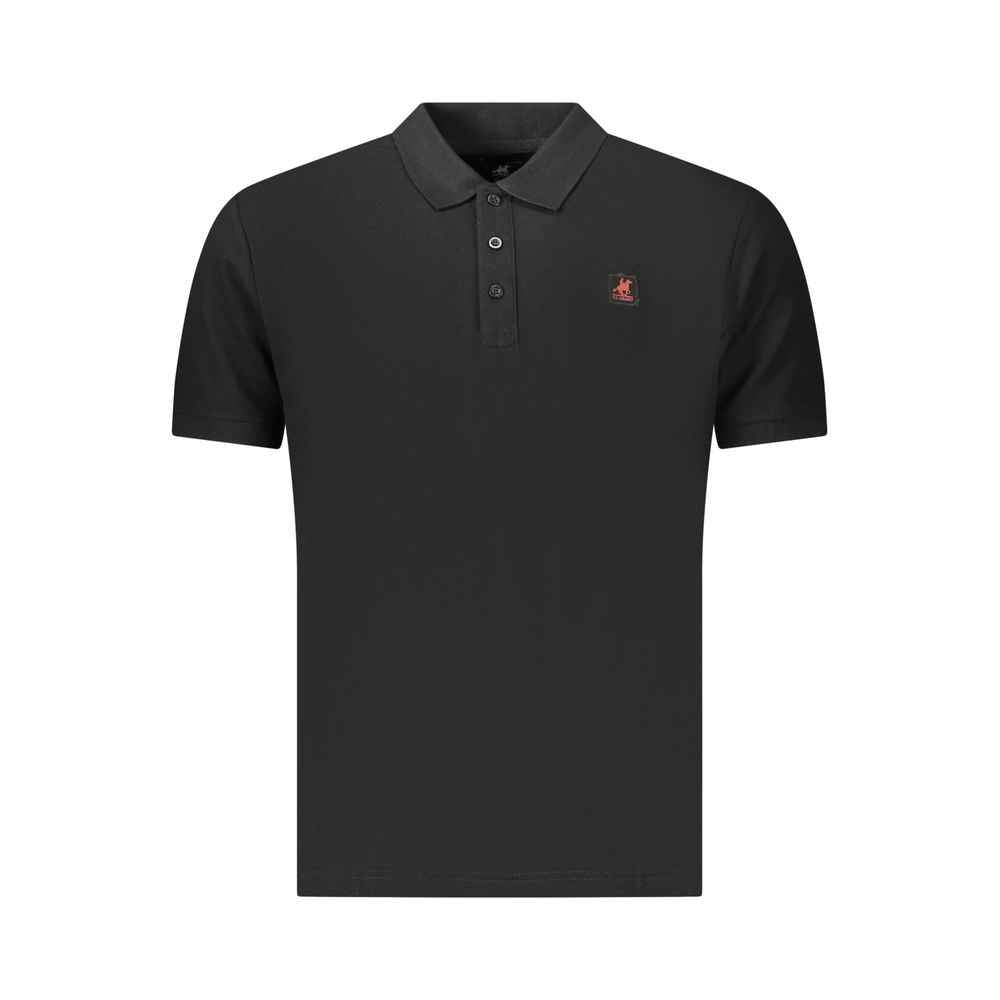 Black Cotton Men's Polo Shirt