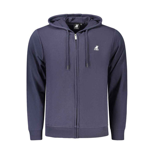 Blue Cotton Mens Hoodie