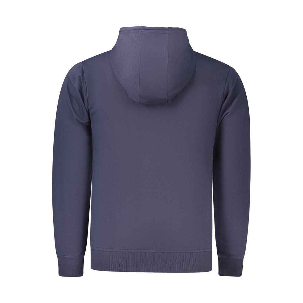 Blue Cotton Mens Hoodie