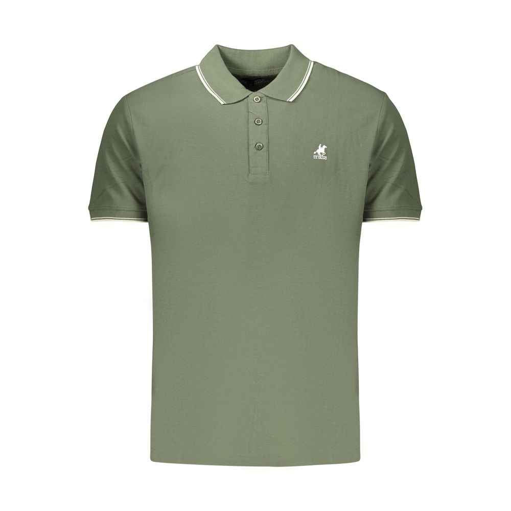 Green Cotton Men's Polo