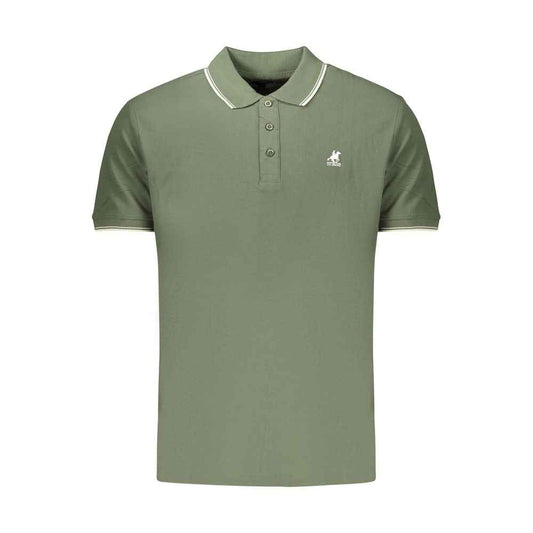 Green Cotton Men's Polo