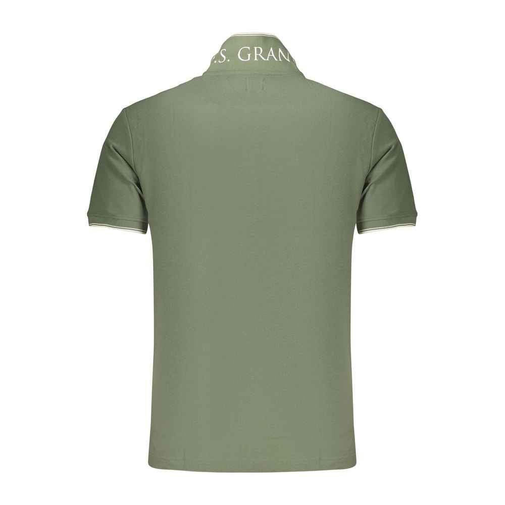 Green Cotton Men's Polo
