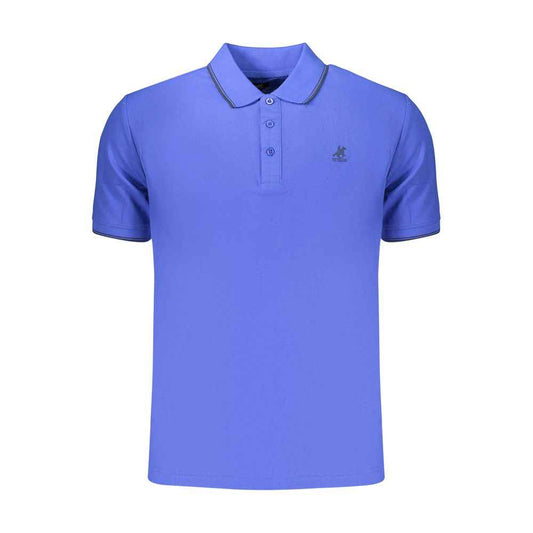 Blue Cotton Men's Polo Shirt