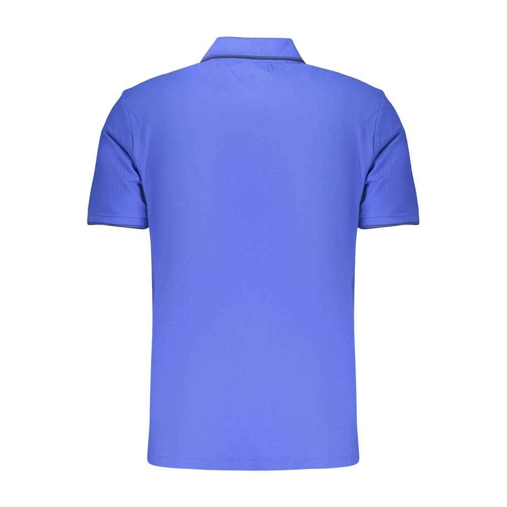 Blue Cotton Men's Polo Shirt
