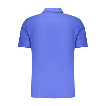 Blue Cotton Men's Polo Shirt