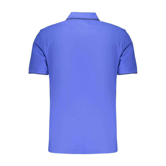 Blue Cotton Men's Polo Shirt