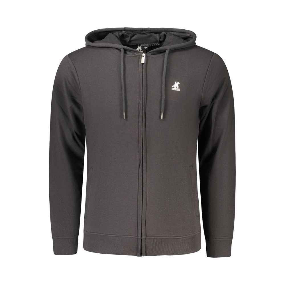 Black Cotton Men's Hoodie