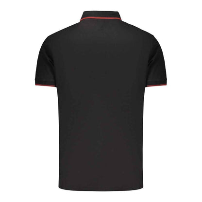 Black Cotton Men Polo
