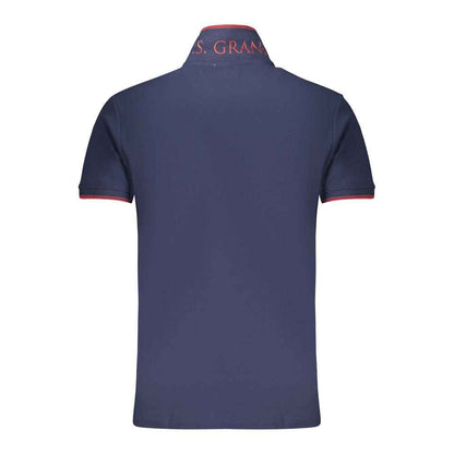 Blue Cotton Men's Polo