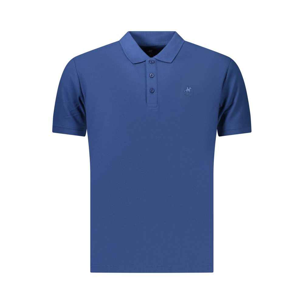 Blue Cotton Mens Polo