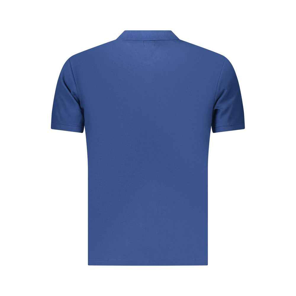 Blue Cotton Mens Polo