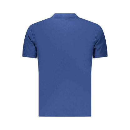 Blue Cotton Mens Polo
