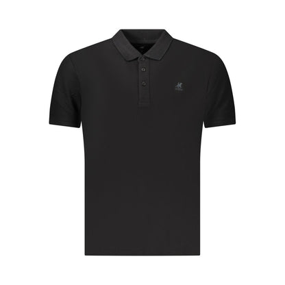 Black Cotton Men's Polo