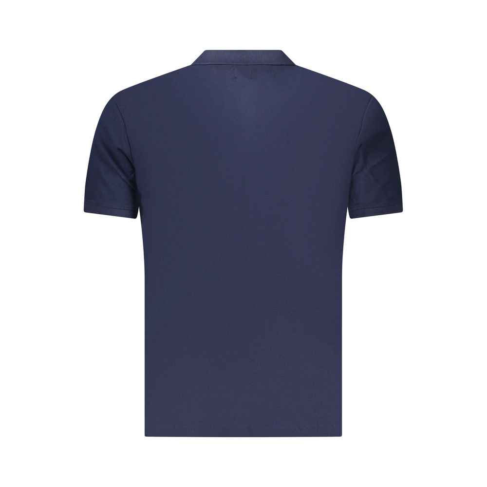 Blue Cotton Men's Polo Shirt