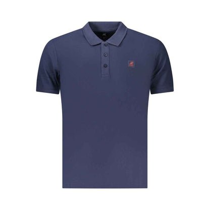 Blue Cotton Mens Polo Shirt