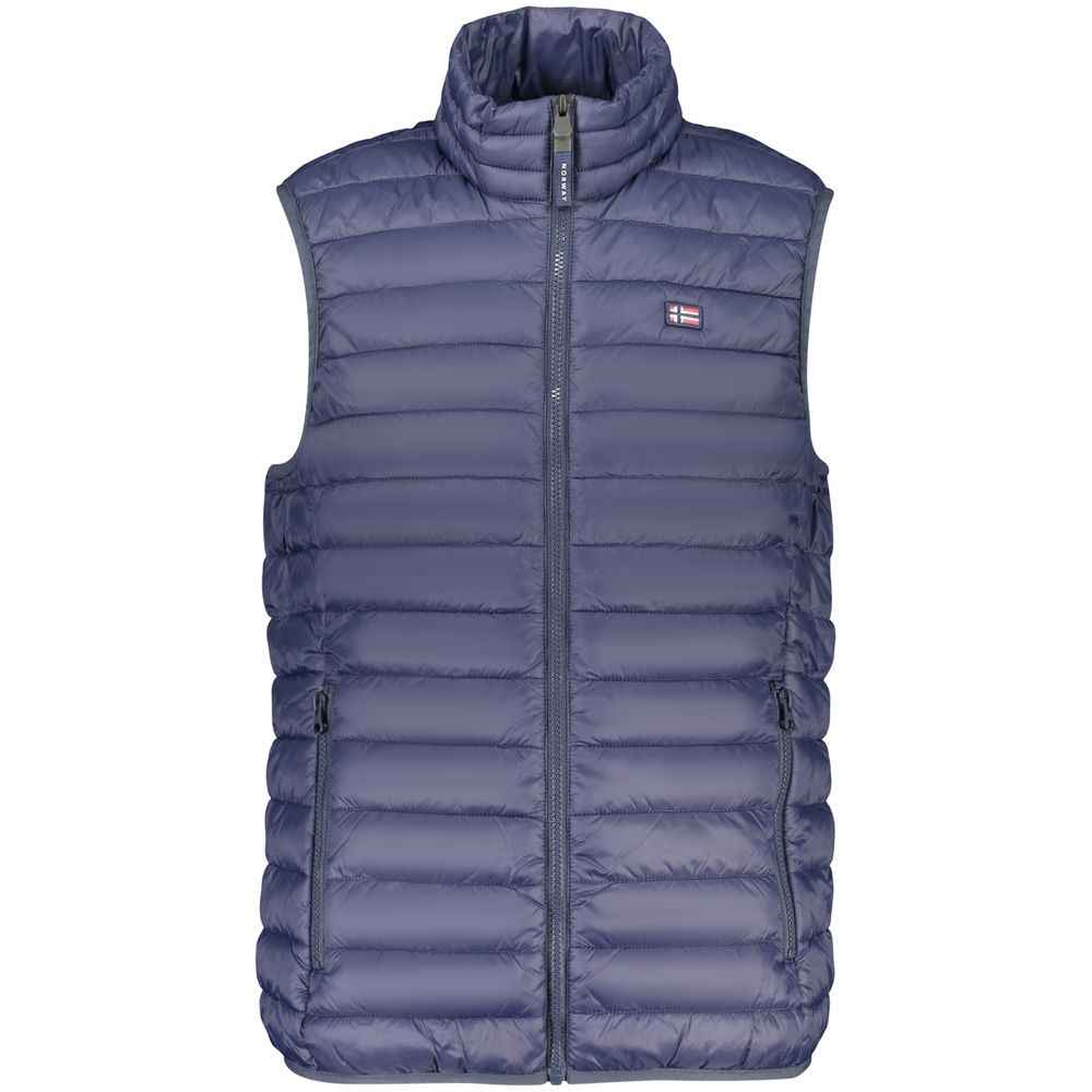 Blue Polyester Men's Jacket