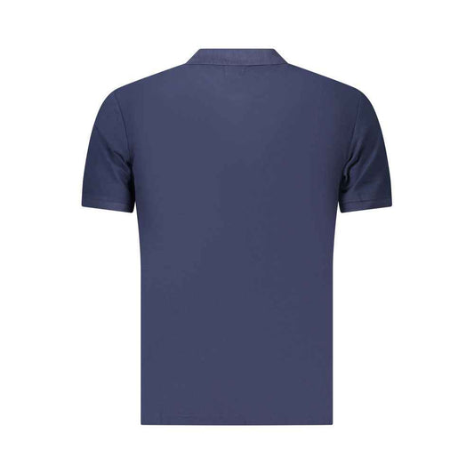 Blue Cotton Mens Polo Shirt